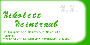 nikolett weintraub business card
